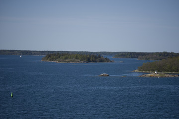 The outer archipelago of Stockholm a tranquil day in spring