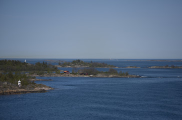 Fototapeta na wymiar The outer archipelago of Stockholm a tranquil day in spring