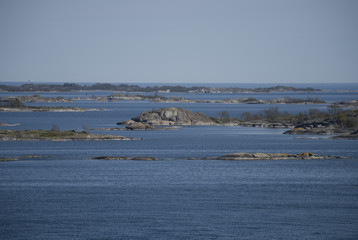 The outer archipelago of Stockholm a tranquil day in spring