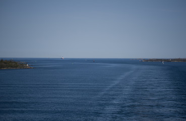 The last islands of the outer archipelago of Stockholm a tranquil day in spring