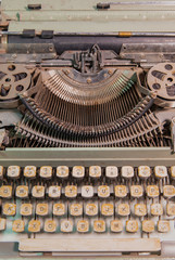 Old typewriter in antique photography vintage