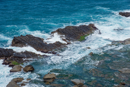 The Sea-eroded Terrain of Badouzi in Keelung, Taiwan.