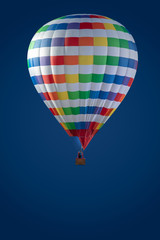 Hot air balloon in blue sky