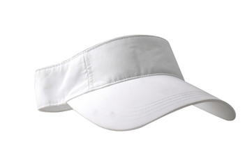 White visor on white background - obrazy, fototapety, plakaty