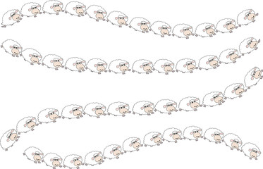 Obraz premium sheep vector background