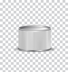 Blank Tin Can with isolated background