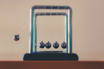 The Balls Newton Business effect concep.