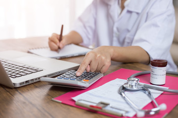 Fototapeta premium Doctor to diagnose a disease for a prescription.