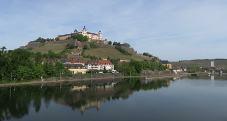 Fototapeta na wymiar Würzburg - Festung Marienberg - fortress in Würzburg in Bavaria in Germany