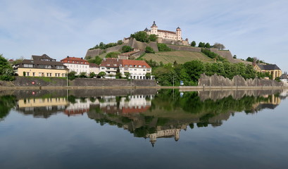 Fototapeta na wymiar Würzburg - Festung Marienberg - fortress in Würzburg in Bavaria in Germany