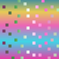 Abstract colored squares on gradient background. Abstract texture of colored squares.