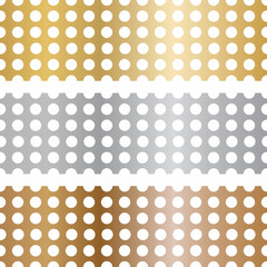Metal texture with holes. The texture of gold, silver and bronze with holes. Mesh made of metal.