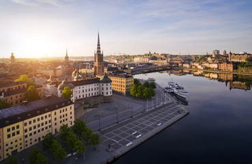 Aerial view of Stockholm City