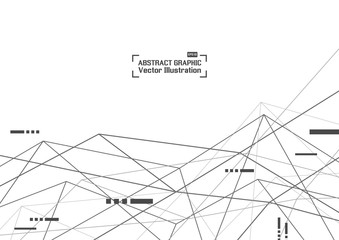 Abstract geometric technology background, wireframe polygon connection with line. Vector illustration