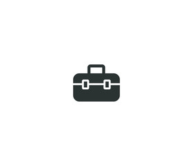 Modern office briefcase icon
