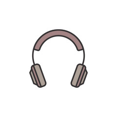On-Ear Headphones creative icon. Vector headphone sign