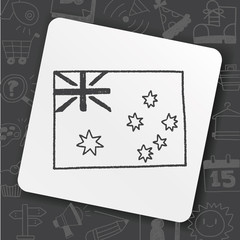 australia flag doodle
