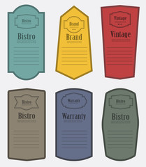 Set of vintage label vector illustration layout template design