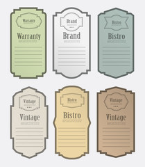 Set of vintage label vector illustration layout template design