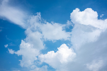 Obraz na płótnie Canvas blue sky with white clouds for background and copy space