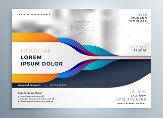 creative brochure design with abstract shapes