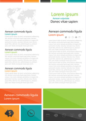Leaflet cover presentation abstract geometric background, layout in A4 set technology brochure flyer design template vector shadow
