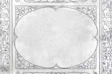 Oval vignette on the stone wall