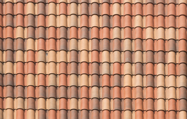 Tile laid in rows as a roof element