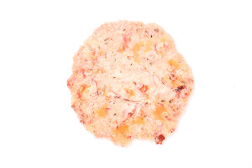 Sakura senbei on white  background   