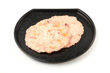 Sakura senbei on white  background   