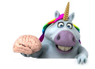 Fun unicorn - 3D Illustration