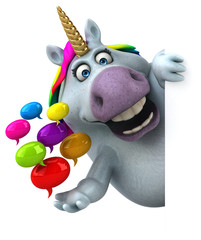 Fun unicorn - 3D Illustration