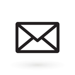 Envelope Mail icon, vector illustration. Flat design style.
