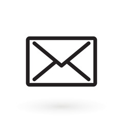 Envelope Mail icon, vector illustration. Flat design style.