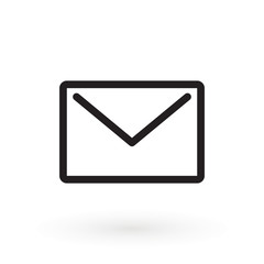 Envelope Mail icon, vector illustration. Flat design style.