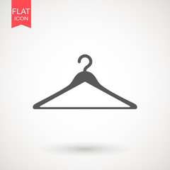 Hanger flat - Vector icon. Hanger icon isolated on white background.