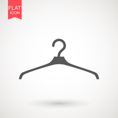 Hanger flat - Vector icon. Hanger icon isolated on white background.