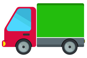Truck in flat style, vector