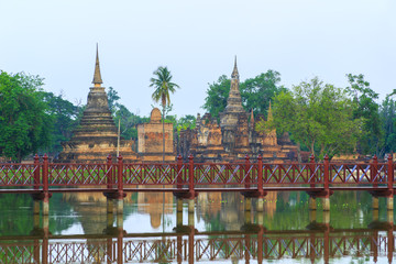 Naklejka premium Sukhothai historical park in Thailand