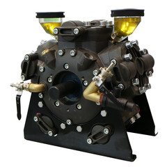 Pump for agricultural irrigation machines.