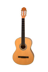 Obraz premium Acoustic guitar. Isolated on white.