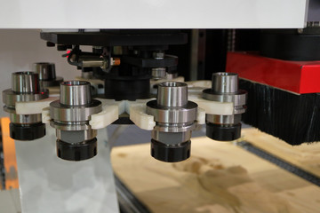 Fototapeta na wymiar A set of tools for a modern milling machine.