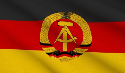 Waving flag of German Democratic Republic