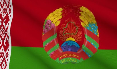 Waving flag of Belarus