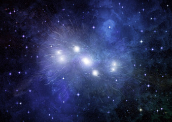 galaxy in a free space