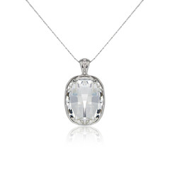 Diamond pendant isolated on white