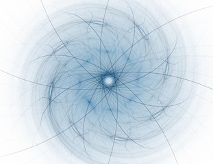 An abstract computer generated modern fractal design on dark background. Abstract fractal color texture. Digital art.