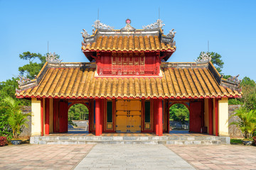 Main view of Hien Duc Gate, the Minh Mang Tomb