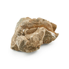 Rock isolated on white background