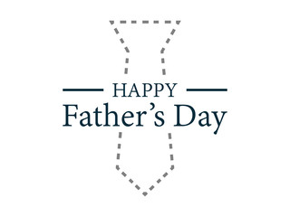 Happy Father's Day greeting card, dotted tie. Vector illustration